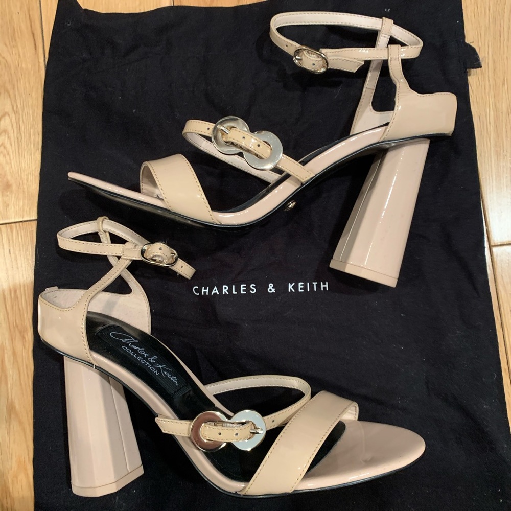 CHARLES & KEITH collection nude heels